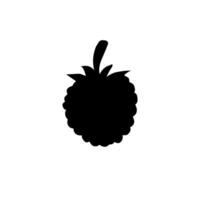 Hand drawn doodle sketch raspberry silhouette vector