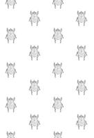 Seamless pattern of sketch bug beetle vector