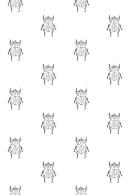 Seamless pattern of sketch bug beetle