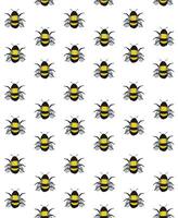 Seamless pattern of hand drawn bumblebee vector