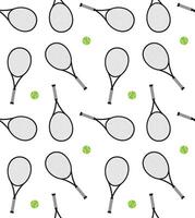 Seamless pattern of tennis racket and ball vector