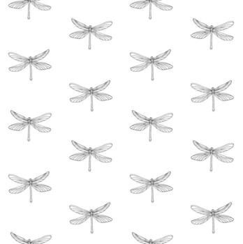 sin costura modelo de bosquejo libélula vector