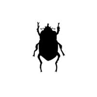 Hand drawn doodle sketch bug beetle silhouette vector