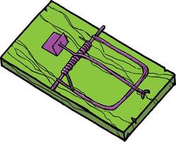 mouse trap with contrasting color vector