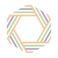 The abstract color hexagonal pattern on white background. vector
