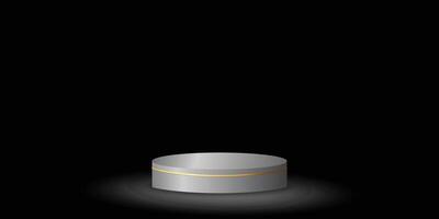 Podium display with background the same color as the podium. Modern studio, wall scene fashion, stage podium scene with for Award Ceremony. 3D rendering. vector