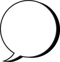 speech bubble with shading, ellements illustration vector