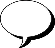 speech bubble with shading, ellements illustration vector