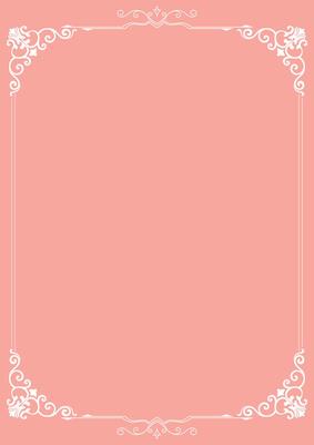 pink background Decorated with white vintage corners, frame dividers, classic vintage edges.