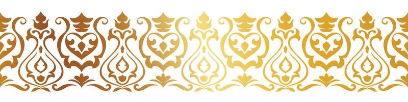 gold damask pattern Seamless abstract pattern vector