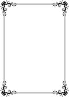 Thai pattern frame, vintage pattern border vector