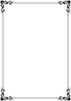 Thai pattern frame, vintage pattern border vector