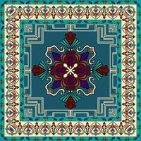 persian floral oriental traditional carpet floor mat carpet pattern background easy color change vector