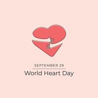 World Heart Day design template good for celebration usage. World Heart Day design. Continuous line drawing. eps 10. vector
