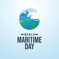 World Maritime Day design template good for celebration usage. Maritime Day design. flat design. eps 10. vector