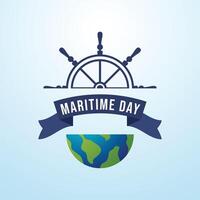 World Maritime Day design template good for celebration usage. Maritime Day design. flat design. eps 10. vector