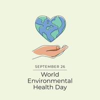 World Environmental Health Day design template good for usage. Environmental Health Day design. Continuous line drawing. eps 10. vector