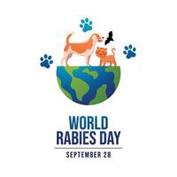 World Rabies Day design template good for celebration usage. World Rabies Day design. flat design. eps 10. vector
