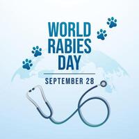 World Rabies Day design template good for celebration usage. World Rabies Day design. flat design. eps 10. vector