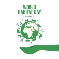 World Habitat Day design template good for celebration template. World Habitat Day design. flat design. eps 10. vector