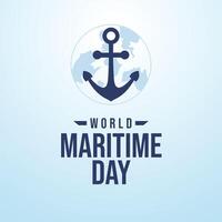 World Maritime Day design template good for celebration usage. Maritime Day design. flat design. eps 10. vector