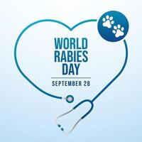 World Rabies Day design template good for celebration usage. World Rabies Day design. flat design. eps 10. vector