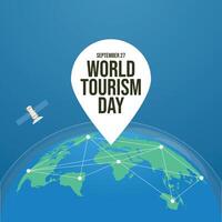 World Tourism Day design template good for celebration usage. World Tourism Day design. Flat design. eps 10. vector