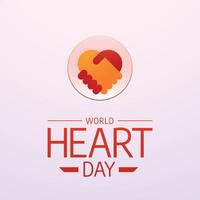 World Heart Day design template good for celebration usage. World Heart Day design. flat design. eps 10. vector