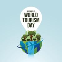 World Tourism Day design template good for celebration usage. World Tourism Day design. Flat design. eps 10. vector