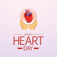 World Heart Day design template good for celebration usage. World Heart Day design. flat design. eps 10. vector