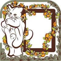 Media Stop Icon with Kitten for Cat Lovers vector