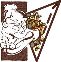 Share, Sharing, Direct Message Icon with Kitten for Cat Lovers vector