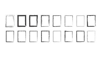 Grunge frame collecton. Grounge border set. vector