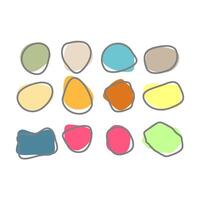 Blob shape organic, illustration set. colorful round forms vector