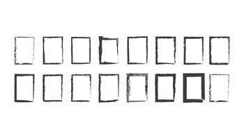 Grunge frame collecton. Grounge border set. vector