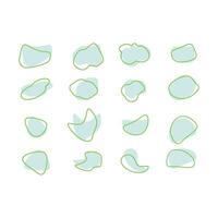 Blob shape organic, illustration set. colorful round forms vector