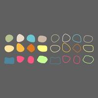 Blob shape organic, illustration set. colorful round forms vector