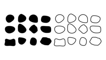 Blob shape organic, illustration set. vector