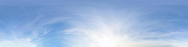 sunset sky with clouds Seamless hdr panorama in spherical equirectangular format with complete zenith for use in 3D, game and for composites in aerial drone 360 degree panoramas as sky dome photo
