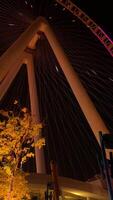 The Ain Dubai, world's tallest Ferris wheel, opens in Dubai The Ain Dubai takes more than half hour for one complete rotation. It stands at more than 800 feet tall. High quality 4k footage video