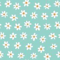 chamomile flower simple seamless pattern. vector