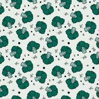 green broccoli pattern vector