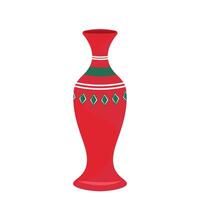 red vase isplated vector