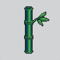 Pixel art illustration Bamboo. Pixelated Bamboo. Bamboo pixelated for the pixel art game and icon for website and game. old school retro. vector