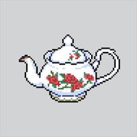 Pixel art illustration Teapot. Pixelated Teapot. Teapot icon pixelated for the pixel art game and icon for website and game. old school retro. vector
