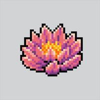 Pixel art illustration Lotus. Pixelated Lotus. Lotus icon pixelated for the pixel art game and icon for website and game. old school retro. vector