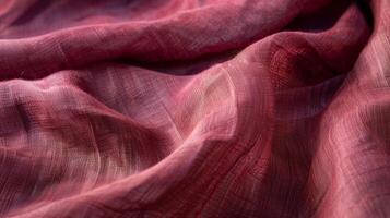 A second closeup photo shows a panel of fabric dyed with a rich maroon color from a natural madder root dye. The fabric has a smooth almost velvety appearance with subtle variation