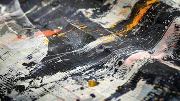 A screen printed design that embraces the imperfections of the printing process with visible ink and rough textures photo