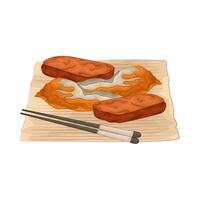 Illustration of unagi sushi vector