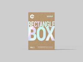 Realistic Rectangle kraft box mockup and packaging box design template and Mock up psd